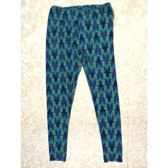 Lularoe TC Leggings Lot of 2 Jacks Game Blue Arrows Witch Hats Halloween Prints - Picture 5 of 8